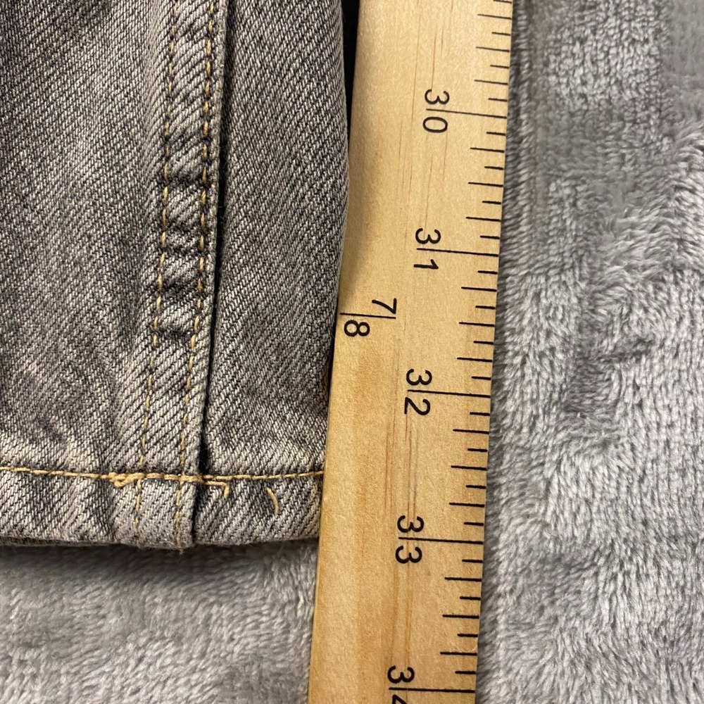 Zara Women's Gray Denim Cargo Jeans Size 10 Utility Pockets Wide Leg - Picture 7 of 8